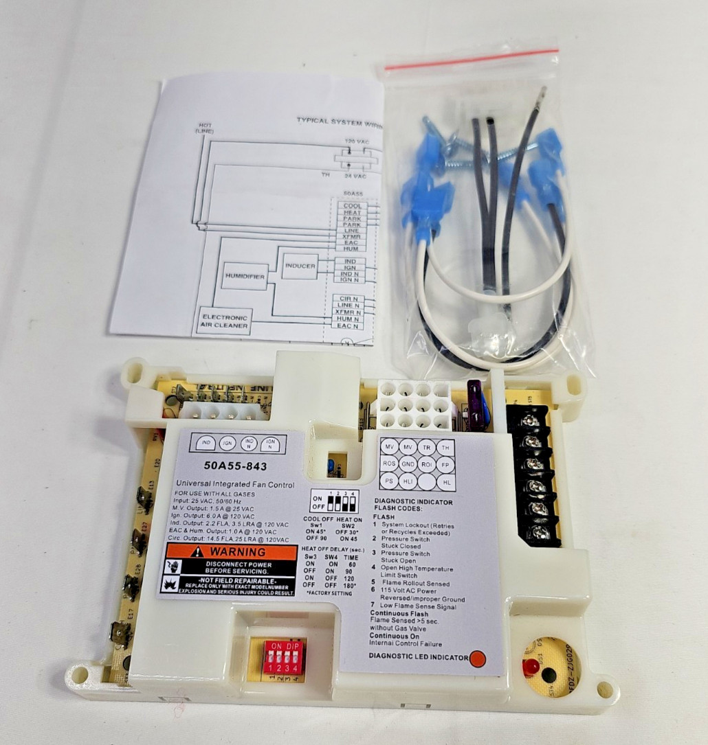 50A55-843 Furnace Control Board, Replace for White Rogers 50A55-843 Board