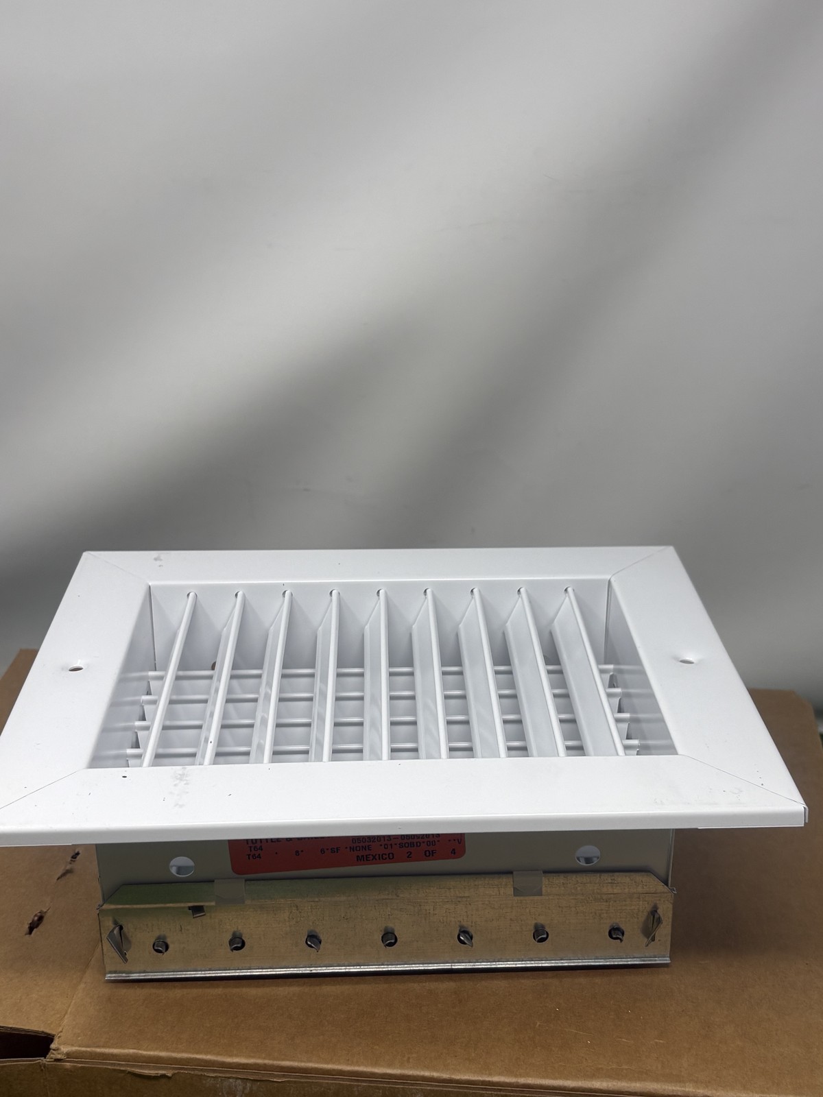 Tuttle & Bailey T64 HVAC Ceiling Wall Air Diffuser Vent Register 8×6 White