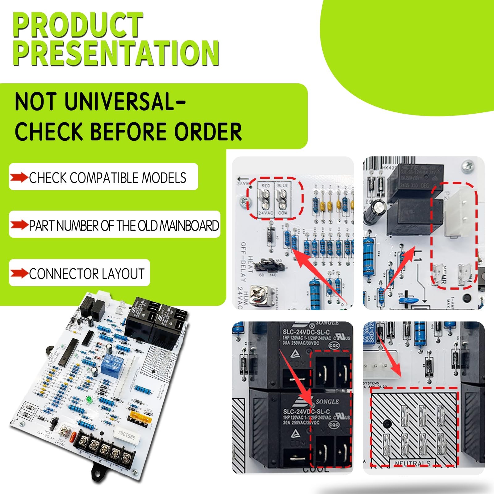 HK42FZ018 Furnace Control Board Replacement for Carrier Bryant Payne CEPL130590
