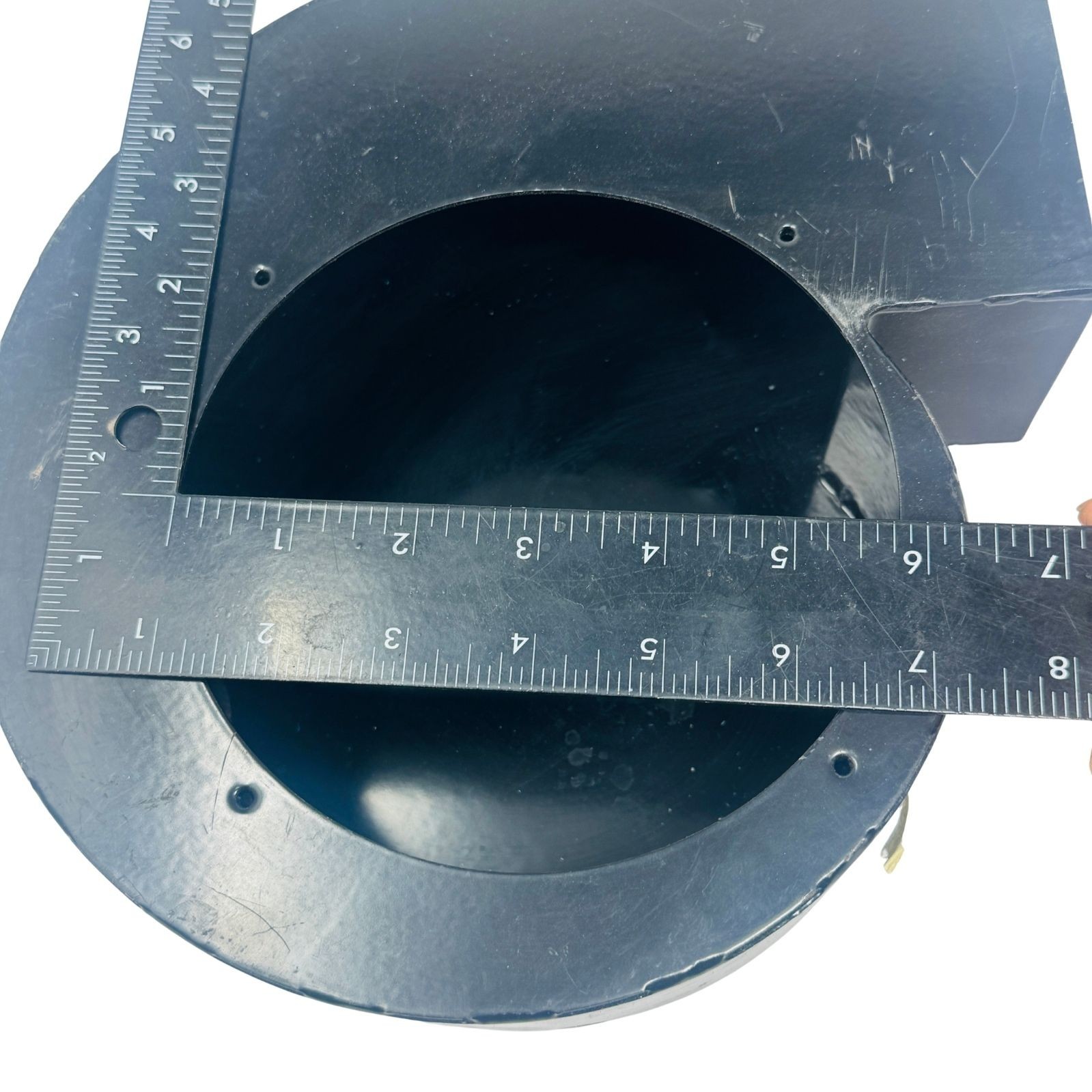 Industrial Metal Blower Fan Housing Scroll Shroud 6-3/4 ID Duct Outlet Black