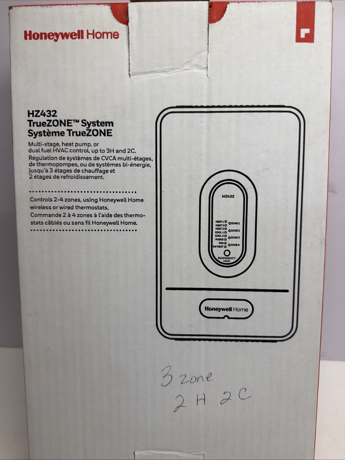HONEYWELL HOME RED LINK HZ432 MULTI-STAGE CONTROL TrueZONE SYSTEM 2-4 ZONE