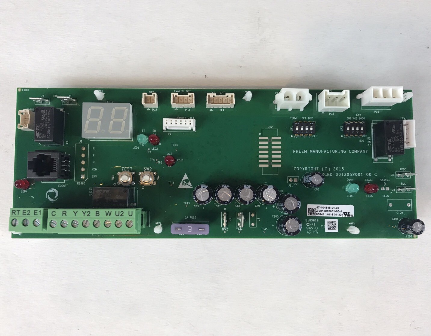 NEW GENUINE OEM RHEEM 47-104848-01 VARIABLE SPEED CONTROL BOARD for RA20, RP17