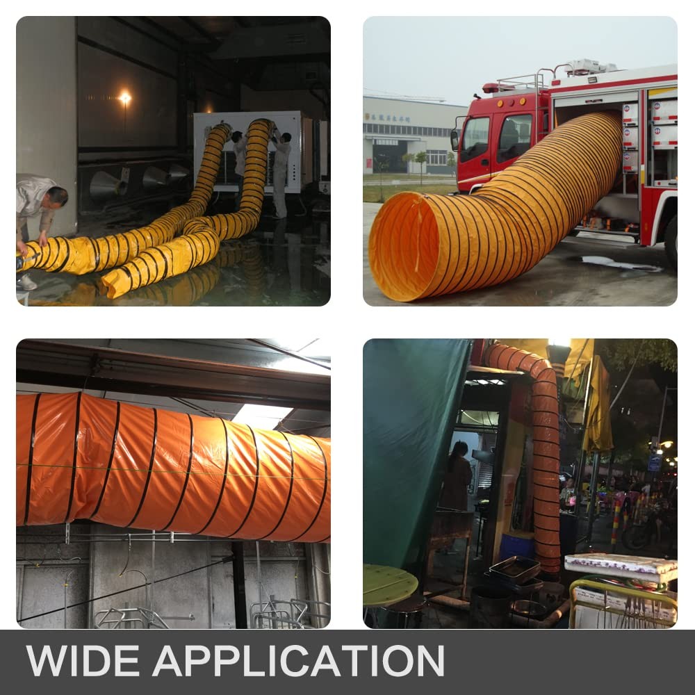 Fdtduct Pvc Flexible Duct Hose Hvac Duct Hosing Flame Retardant For Ventilator