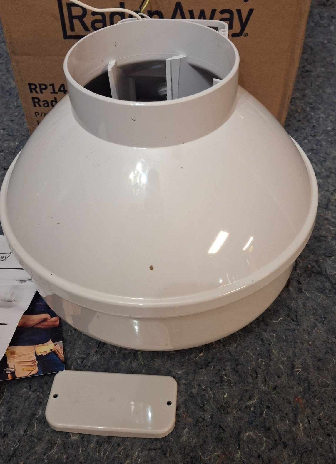 RadonAway RP145C Radon Fan 4.5″ OD 23030-1 White 120V 150CFM *READ*