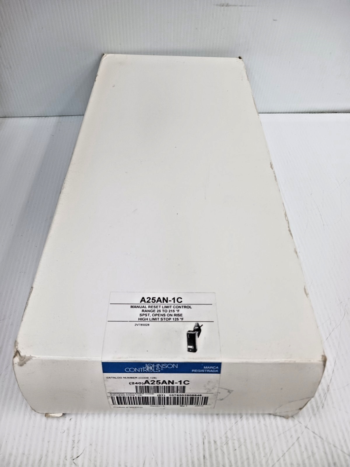 New Johnson Controls A25AN-1C Manual Reset Warm Air Limit Control 25 to 215 F