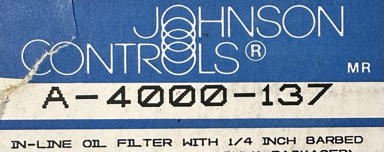 Johnson Controls A-4000-137 Inline Air/Oil Filter 1/4″ Barb HVAC Pneumatic