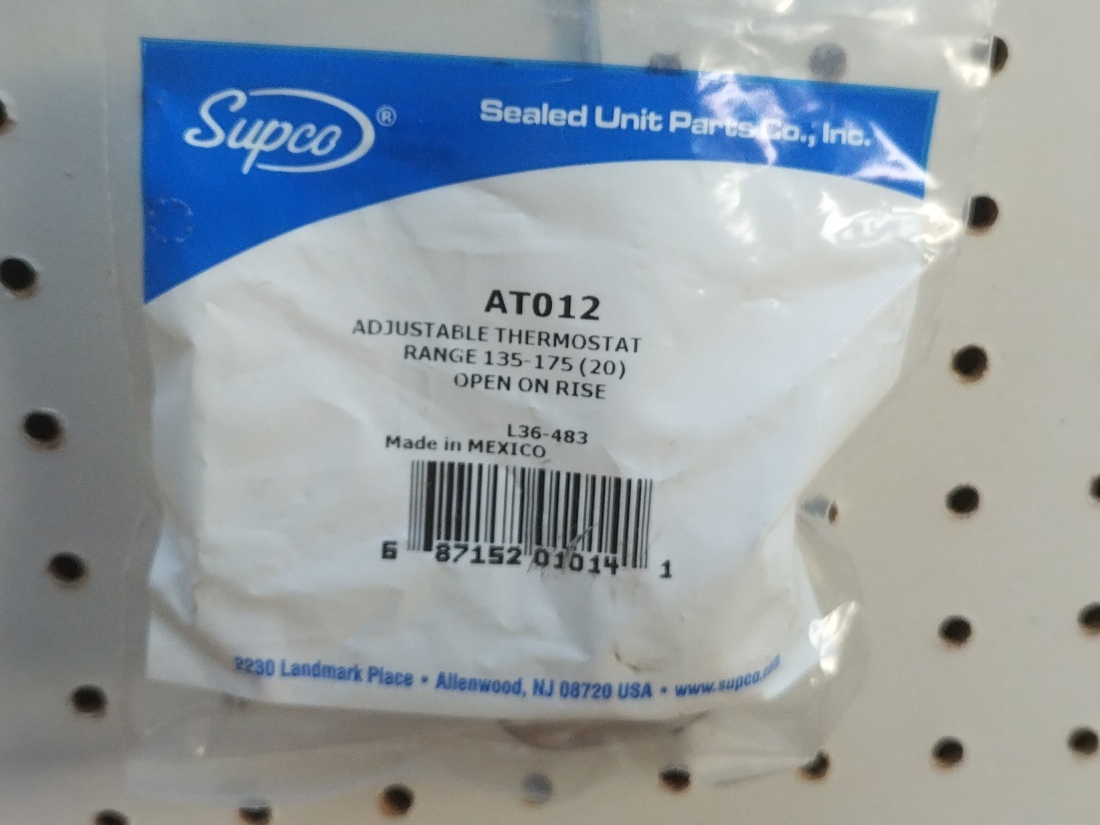 Lot of 7 SUPCO AT012 Adjustable Thermostat 3/4″ Bi-Metal 135-175 F Open on Rise