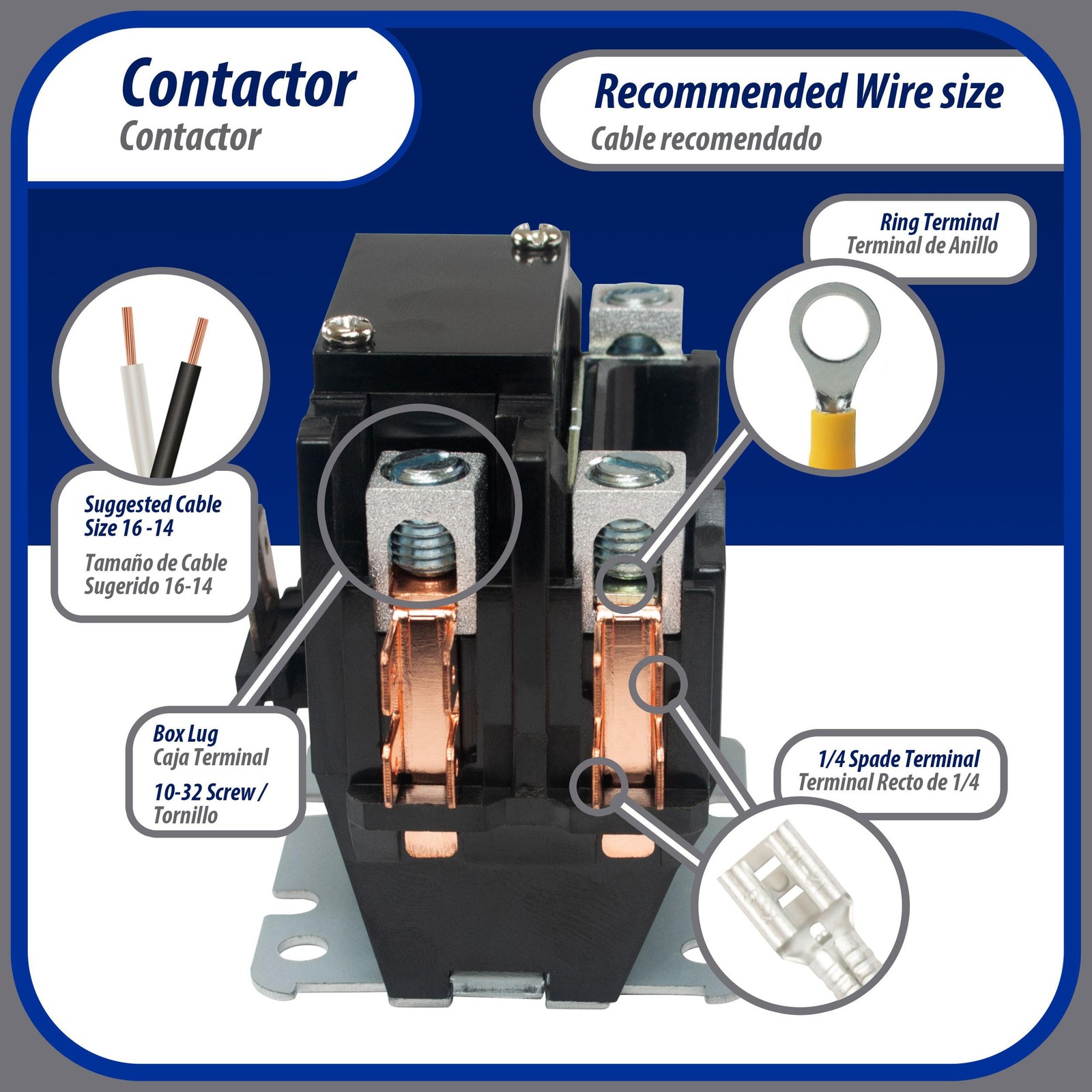 Appli Parts APAC-1S4024 Heavy Duty 1 Pole with Shunt Contactor 40 Amp 24 Volt Co