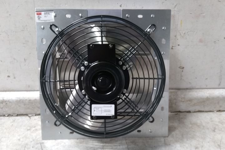 Dayton 484X38 1/15 HP 1550 RPM 115VAC 12 In Blade Shutter Mount Exhaust Fan (BW)
