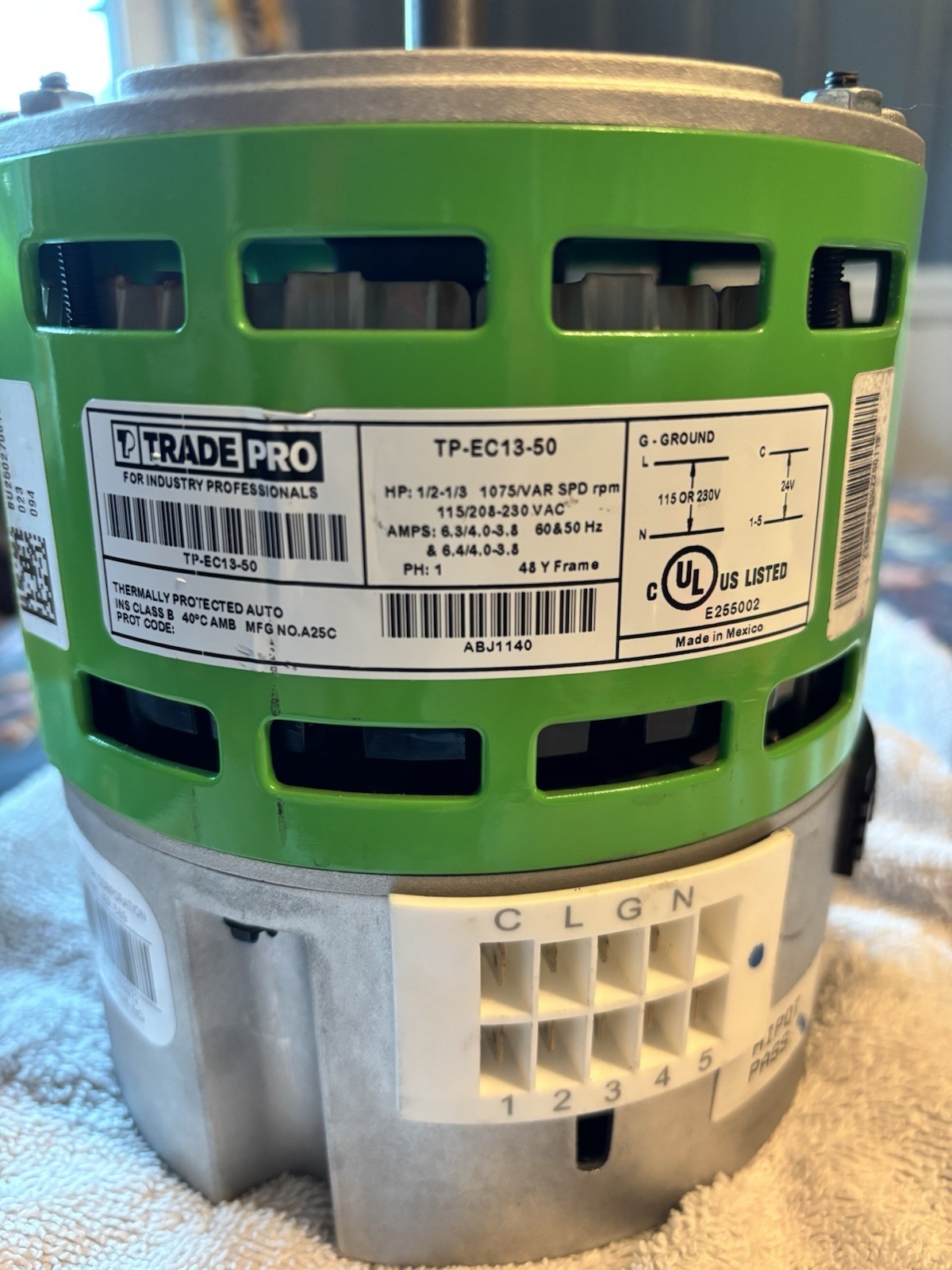 TradePro TP-EC13-50 Universal ECM HVAC Blower Motor 115/208-230V 1-Phase