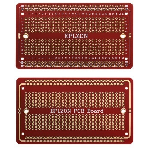 Gold Plated Solderable Breadboard PCB Board DIY Electronics Arduino Color: Red