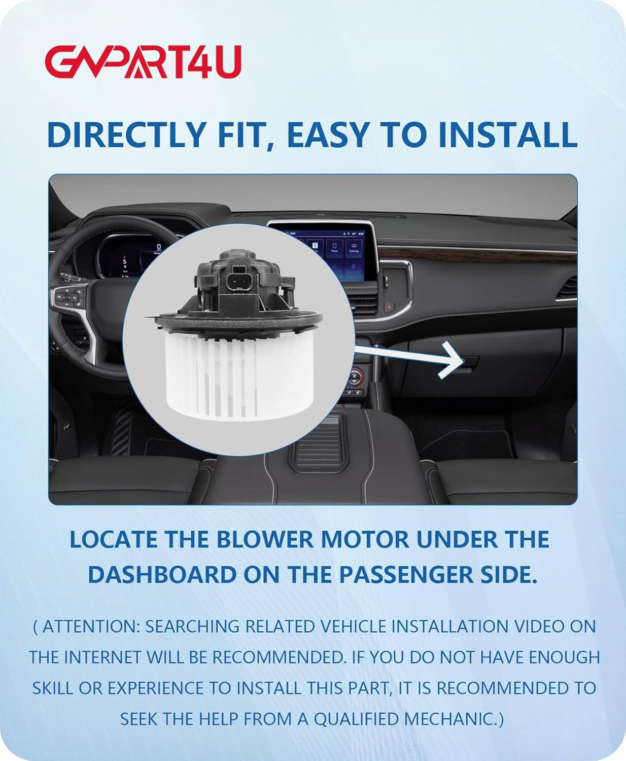 Blower Motor 2007-2014 Chevy Tahoe Avalanche GMC Yukon Sierra Cadillac Escalade