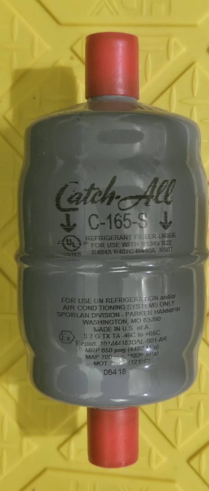 NEW Parker Sporlan Catch-All C-165-S Refrigerant Filter Drier 5/8″ ODF R410A