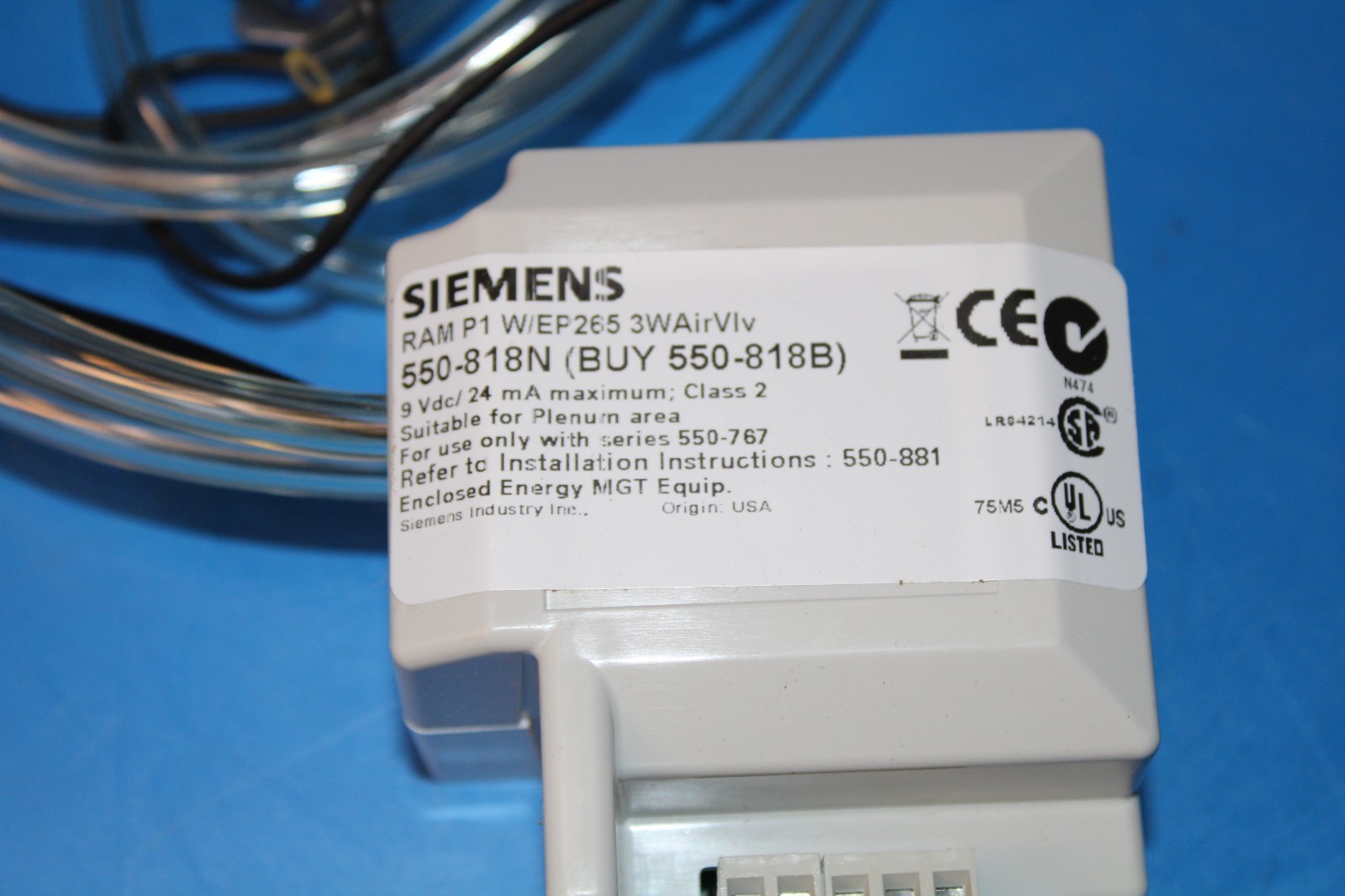 Siemens 550-818N Remote Air Module, P1, With EP265 3 Way Air Valve