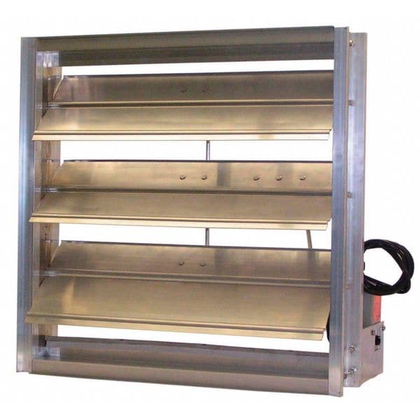 Dayton 5Nkk1 Flanged Frame Motorized Damper, 100-240V