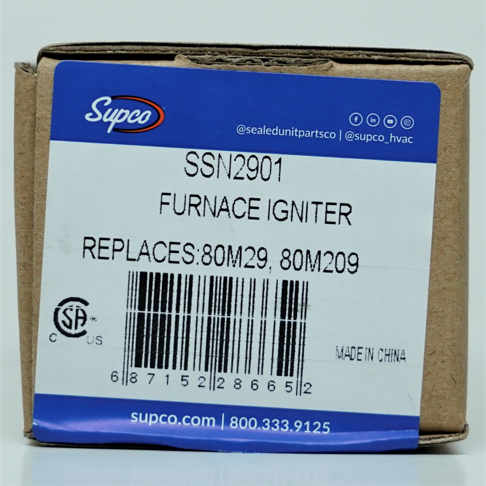 Supco SSN2901 Furnace Ignitor for Lennox Armstrong Ducane 80M29 80M2901