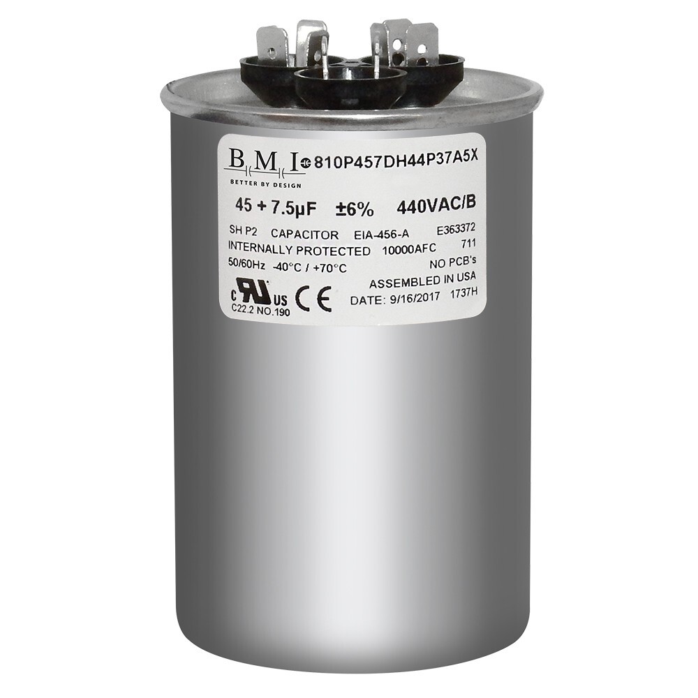USA 45+7.5 uf/MFD 370-440 VAC volts Round Dual Run Capacitor 50/60 Hz – Lot-1