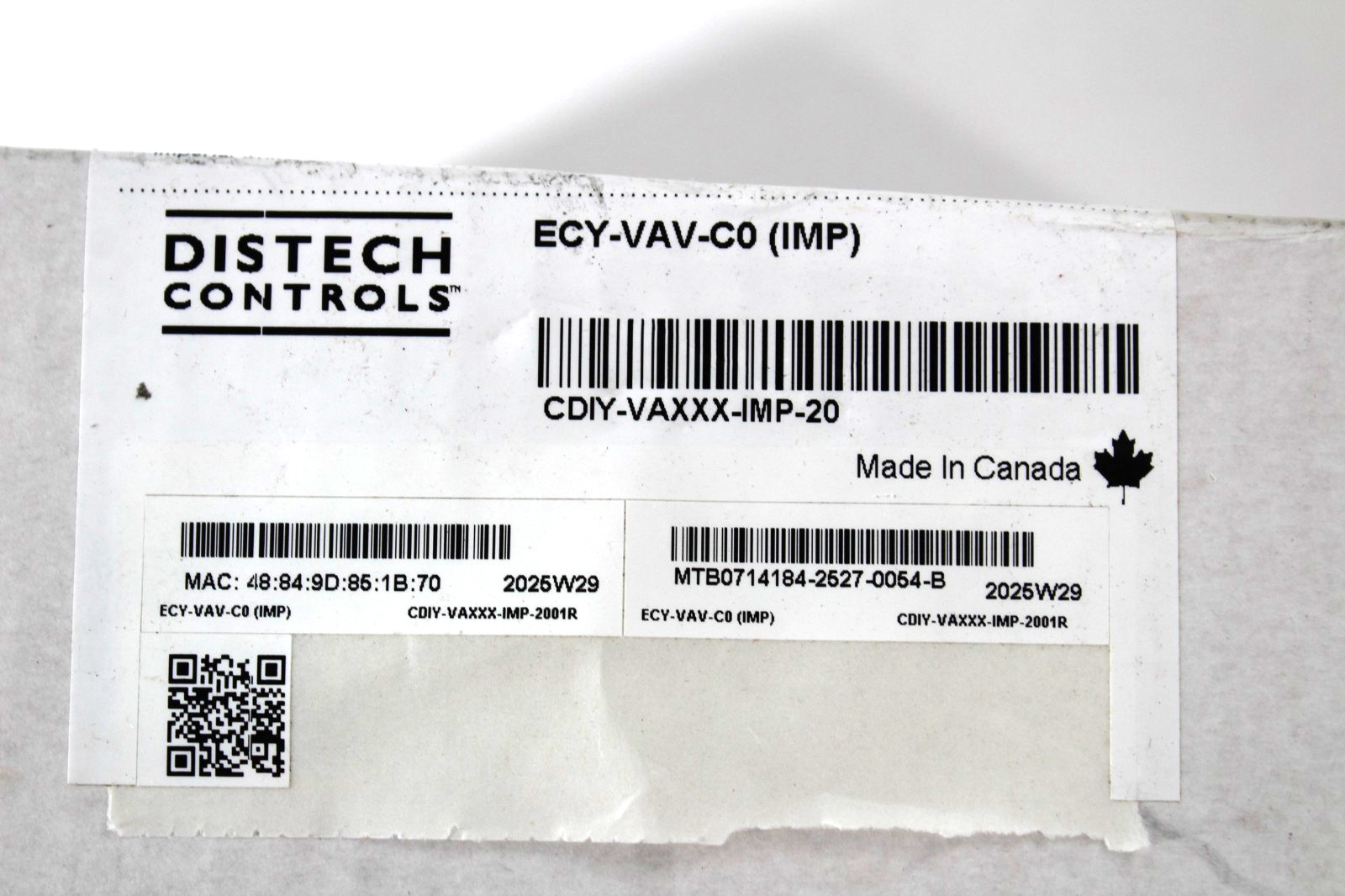 DISTECH CONTROLS ECLYPSE ECY-VAV 2025 ECY-VAV-C0 (IMP) BRAND NEW IN BOX