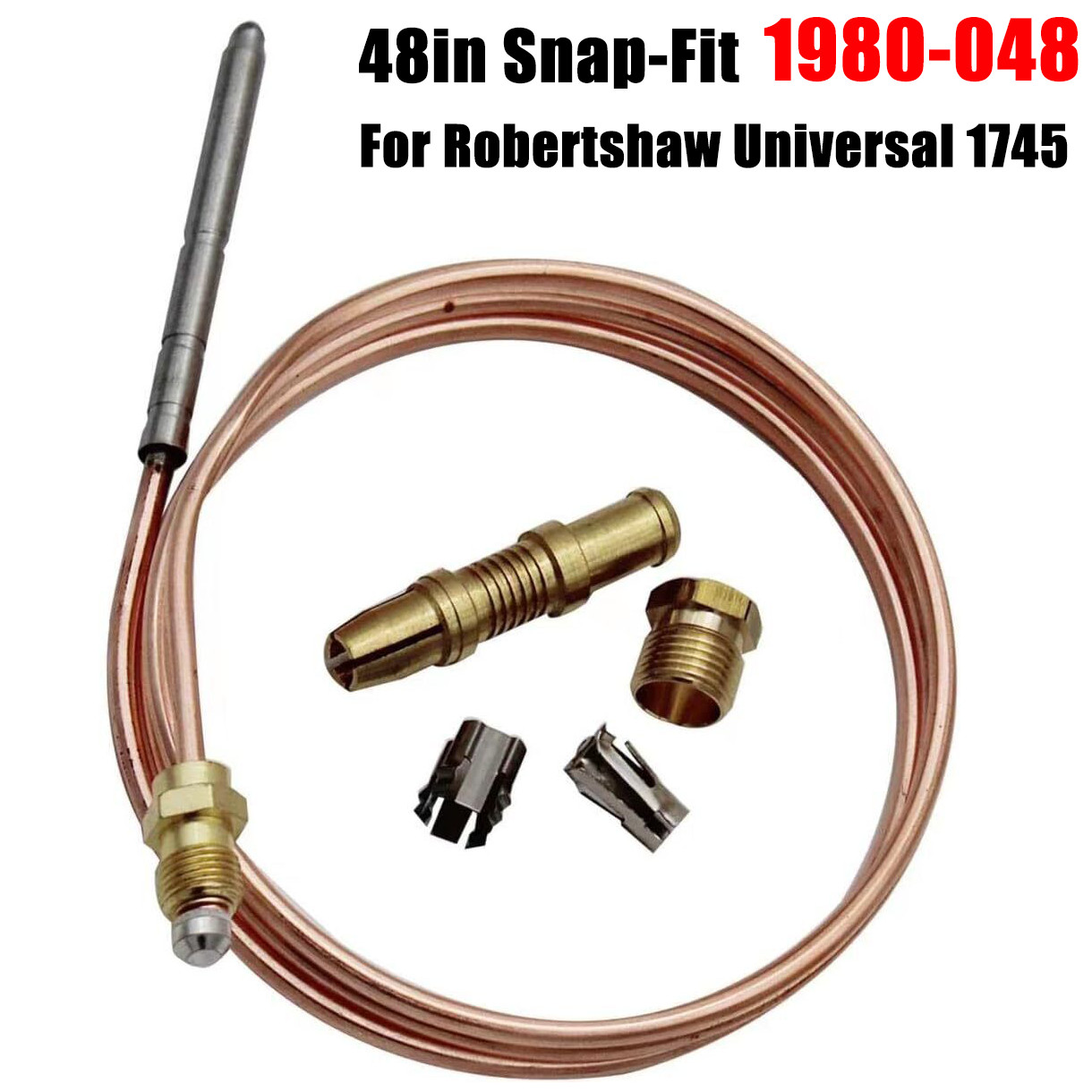 48in Snap-Fit Thermocouple 1980-048 For Robertshaw Universal 1745 51-1457 Replac