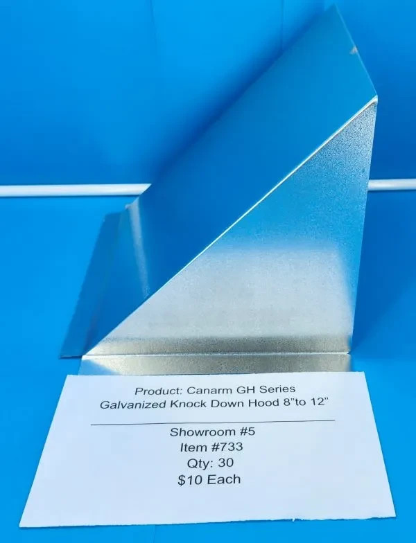 Canarm GH Series Galvanized Knock Down Hood Fan Covers 8″ to 12″ (10 hoods)