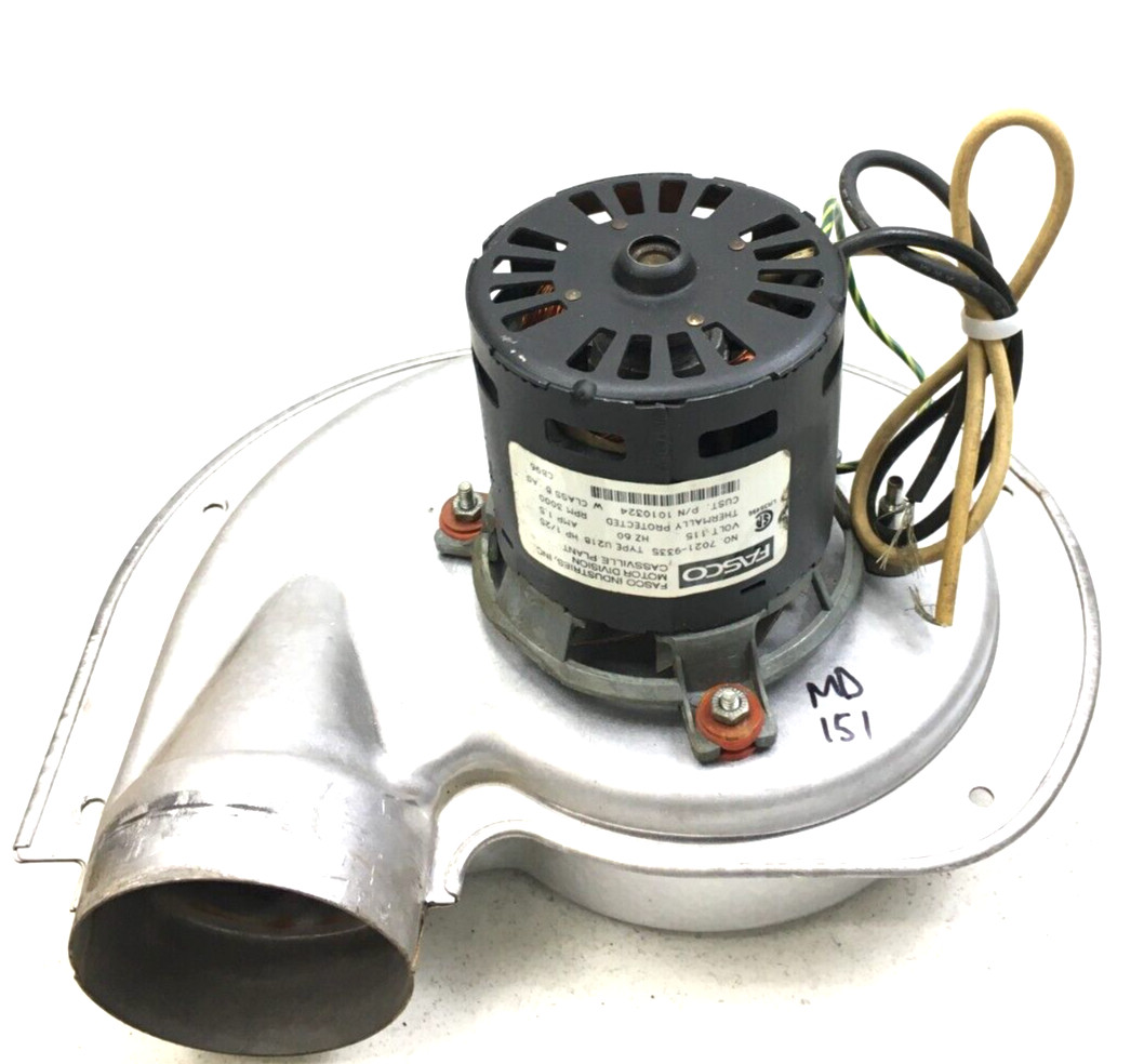 FASCO 7021-9335 Draft Inducer Blower Motor Assembly 1010324 used #MD151
