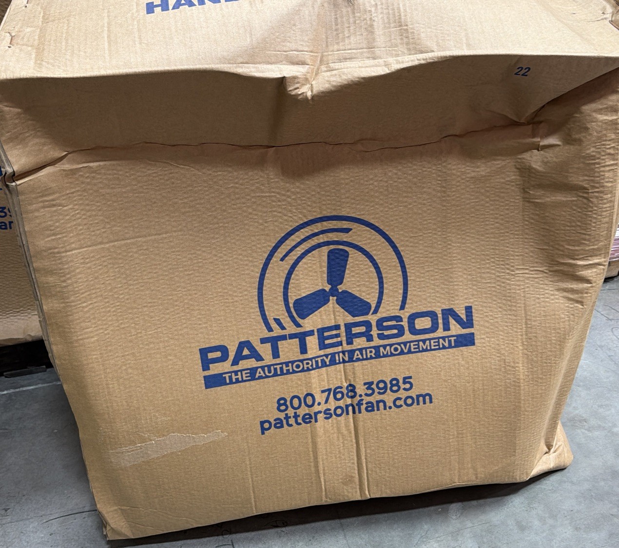 Patterson H22c High Velocity Industrial Fan Ceiling Column Floor Wall Dented Box