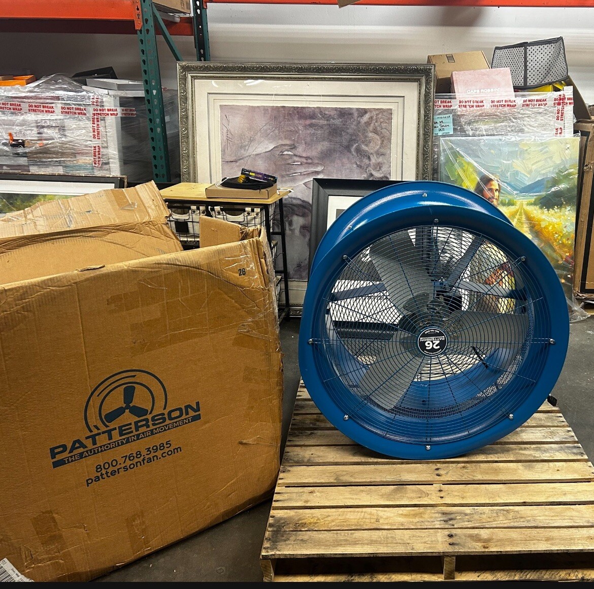 Patterson H26B 1 HP 208 to 230/460VAC 26 In Blade High-Velocity Industrial Fan