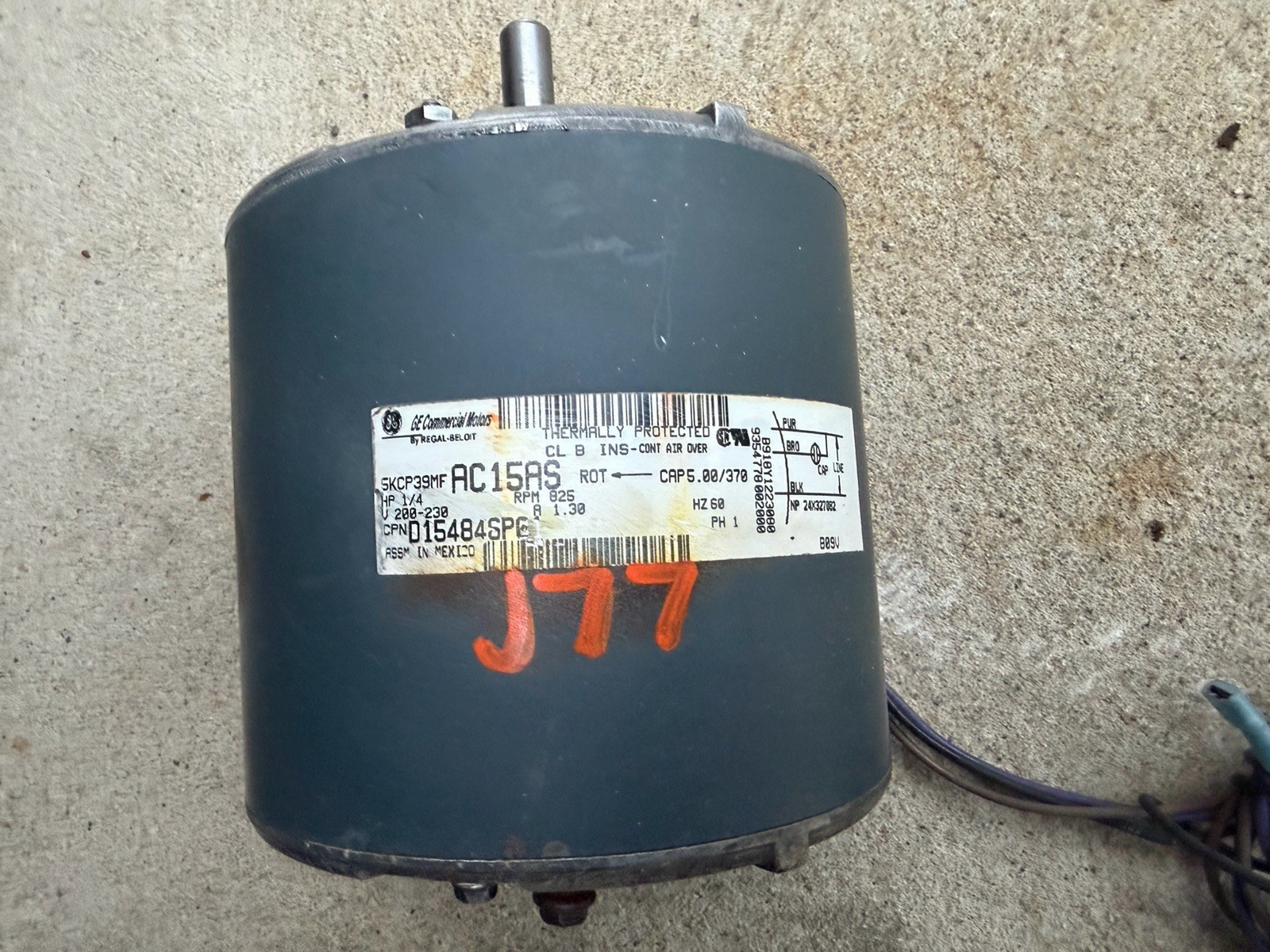 Trane D154846P01 OEM 5KCP39MFAC15AS fan Motor 1/4hp LOW USE. Same day Shipping