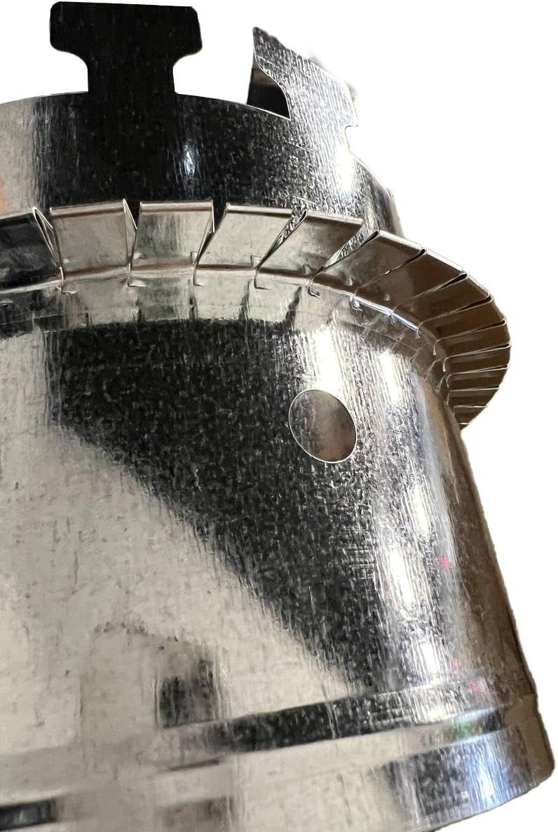 10″ Duct Board Collar – 28 Gauge Galvanized Steel, Snap-Together Design