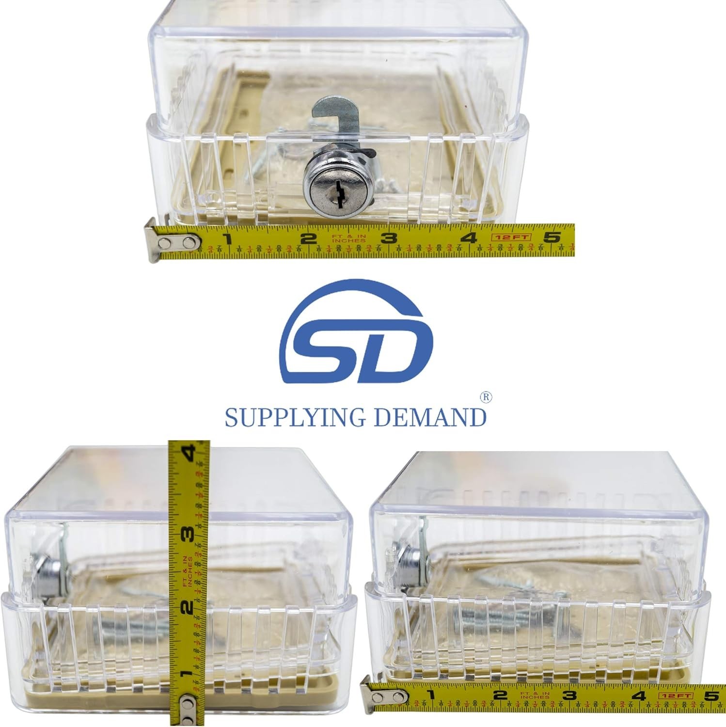 BTG-EK Thermostat Guard 3-7/8 x 3-1/2 x 2-1/2 Inch Inner Dimensions Key Locking
