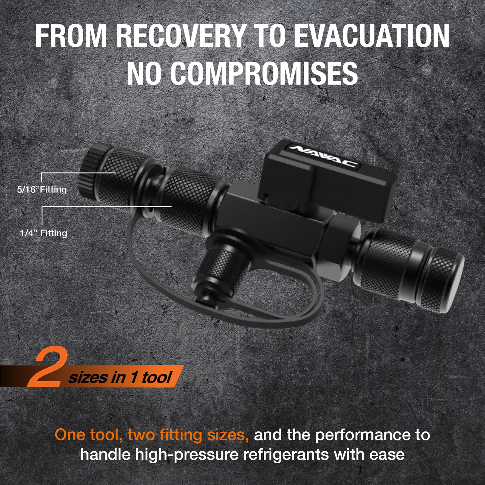 NAVAC NVR2 Valve Core Removal Tool – HVAC Tool for Fast Recovery and Evacuation