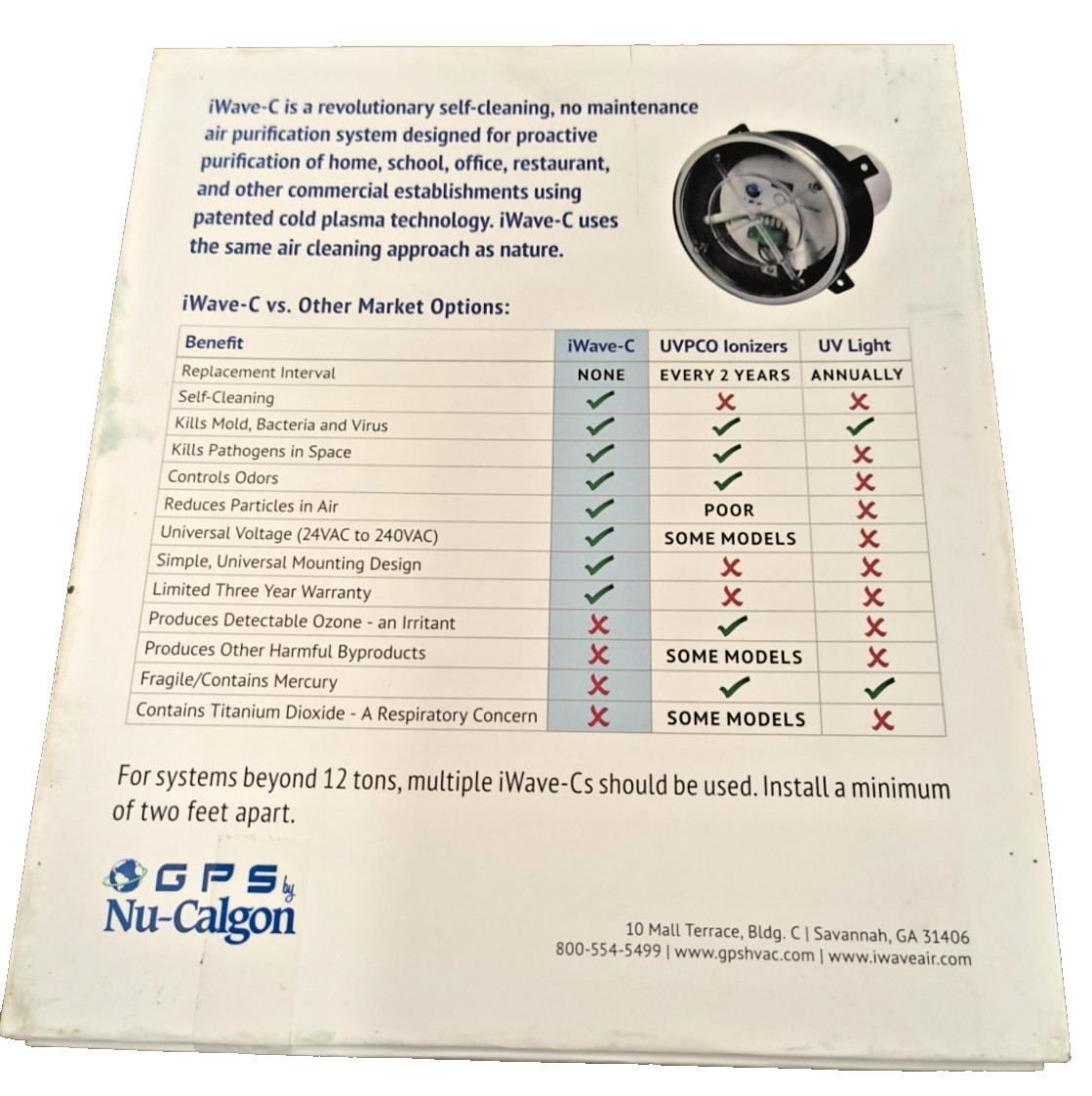 Nu-Calgon iWave-C Air Purifier