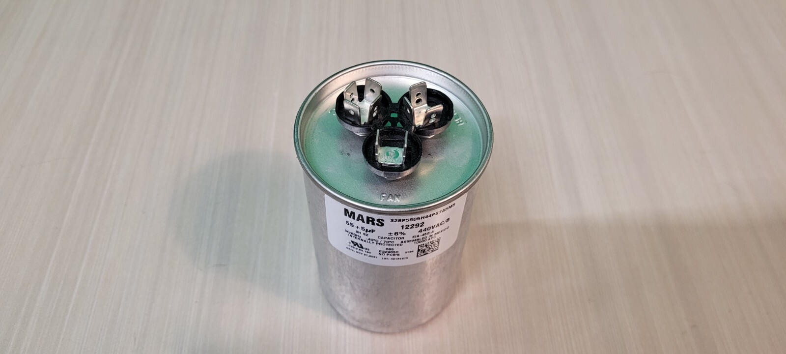 Mars 12292 55 + 5 uF MFD x 440 VAC Genteq Replacement Dual Capacitor BRAND NEW