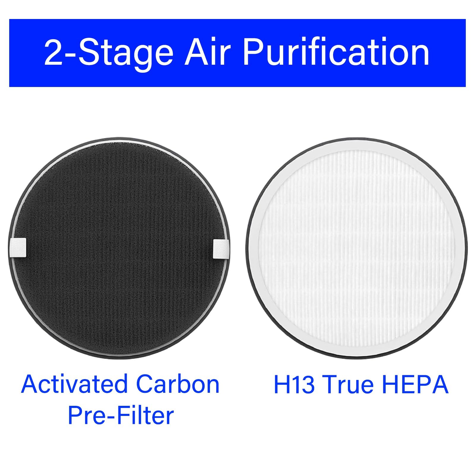 4 Pack PureZone Replacement Filter for Pure Enrichment 1 inch
