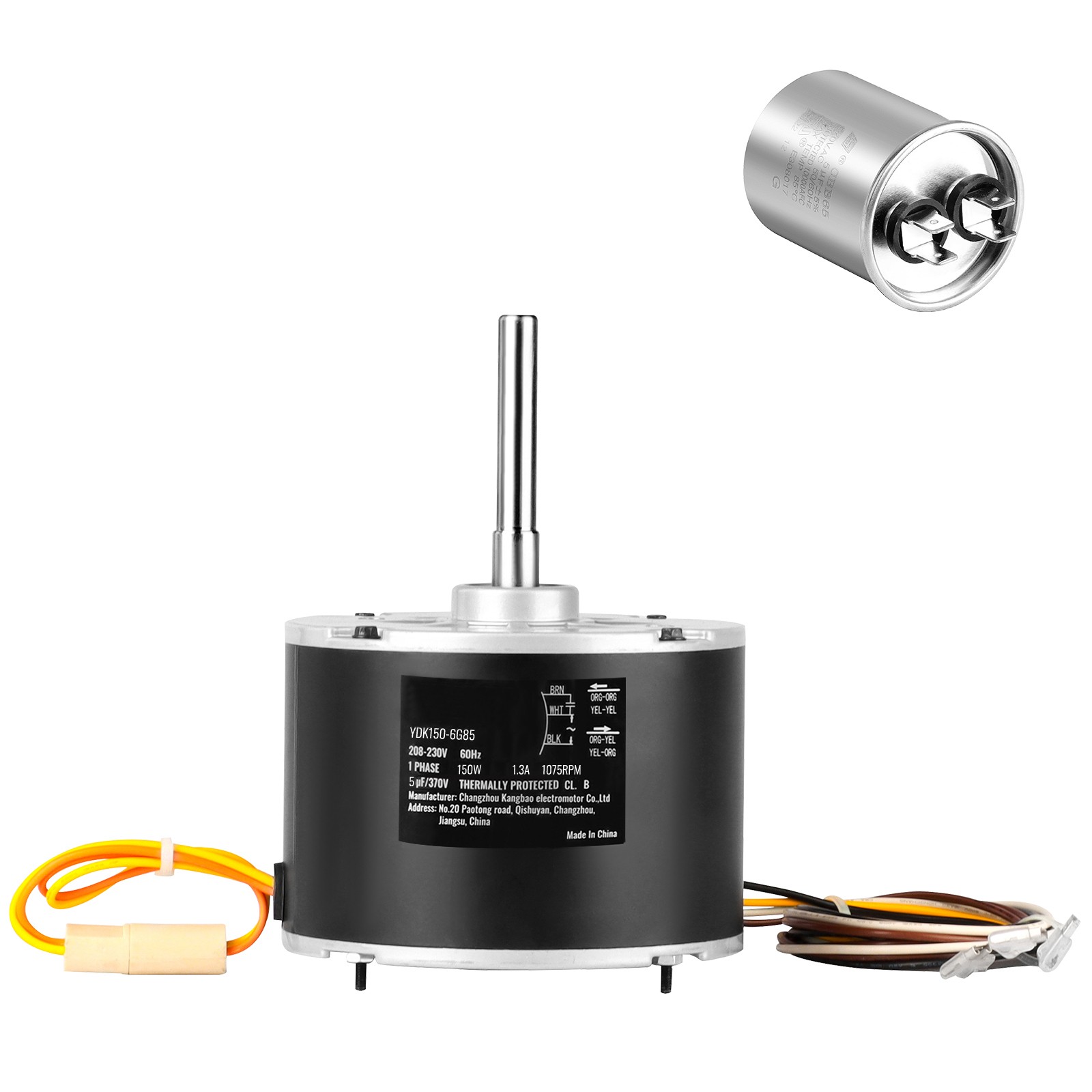 Uimoso 1/5HP Condenser Fan Motor 1075RPM 1.3A 208-230V K55HXJKL-2918