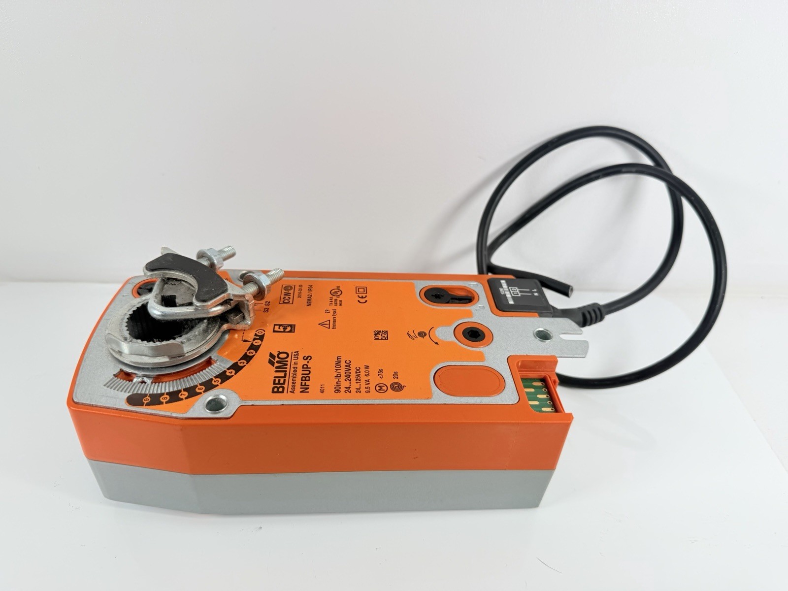 Belimo NFBUP-S Damper Actuator, 90 in-lb 10Nm, Spring Return, 2-10V, Modulating