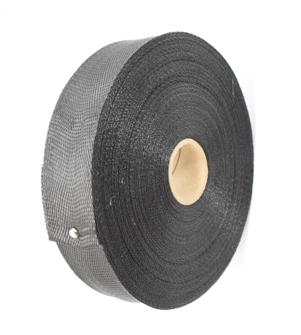 XperTek Duct Strap Black Woven Polypropylene 1.75″ x 300 ft DS175B Strap Mesh