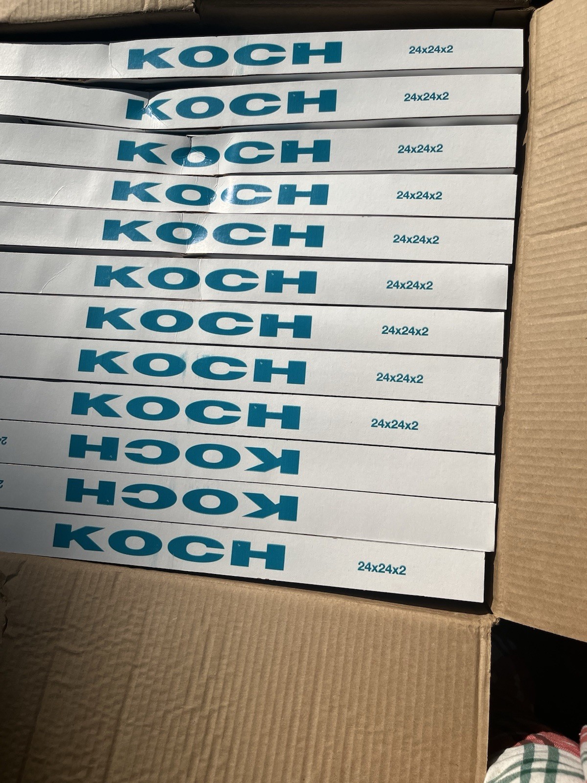 KOCH Multi-Pleat 24x24x2 MERV 8 Pleated Synthetic HVAC Filter, 12 Pack
