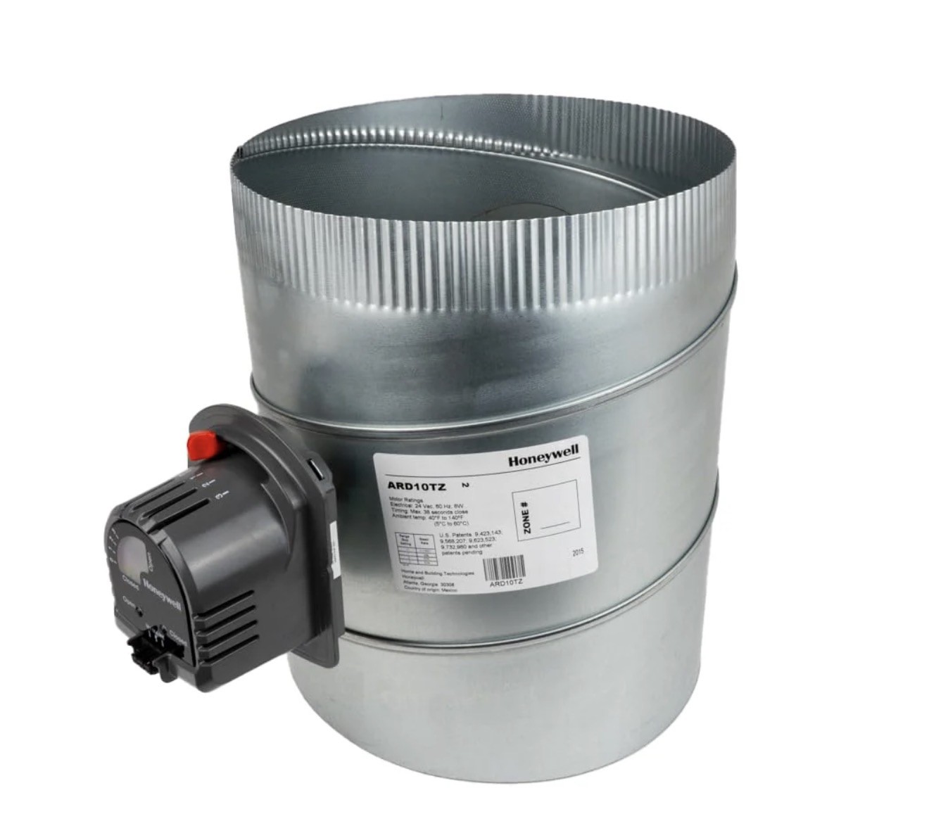 Honeywell Automatic Round Damper ARD10TZ, 10″ Diameter, 24V AC, HVAC Duct Zone