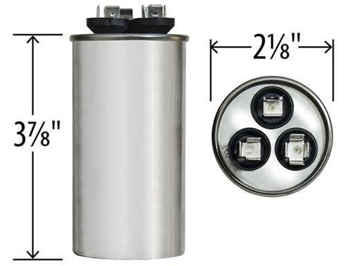 Genteq C3355R Capacitor Dual Run round 35/5 UF MFD 370V VAC 97F9834 (Replace Old