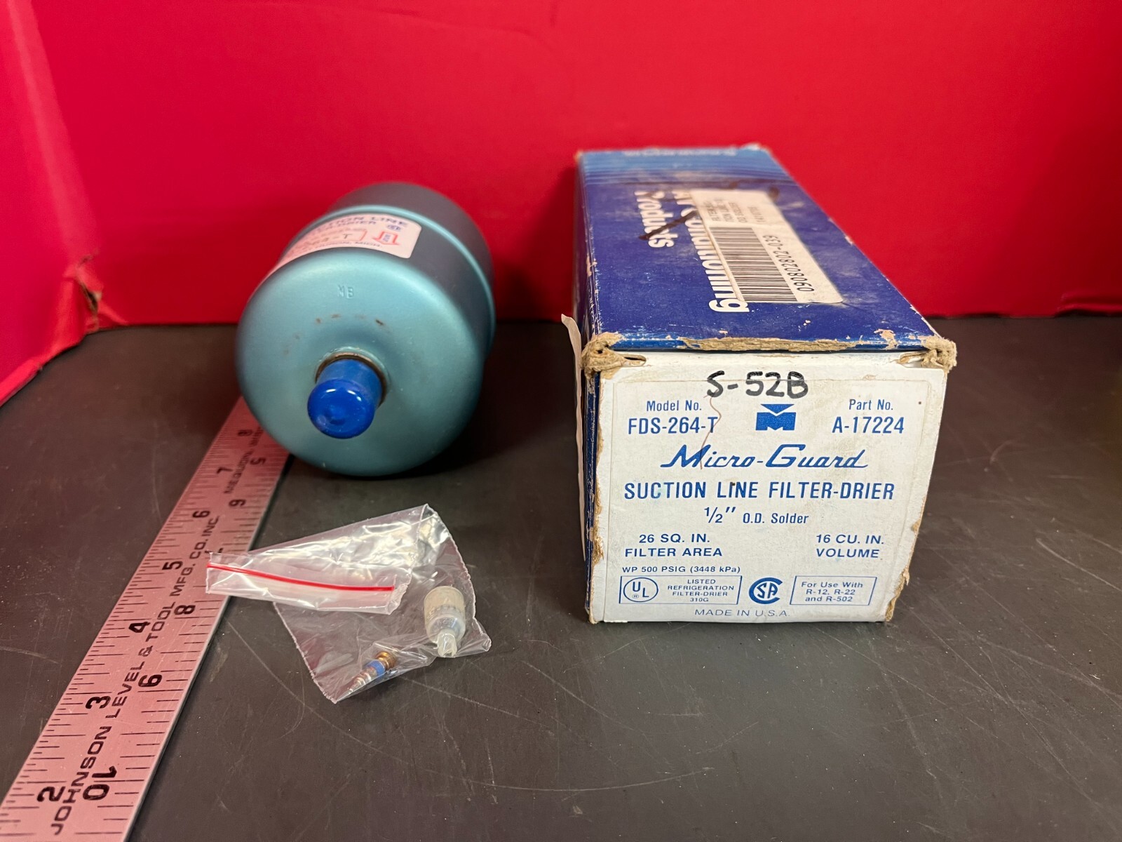MICRO-GUARD FDS-264-T (A-17224)- SUCTION LINE FILTER-DRIER, 1/2″ SOLDER