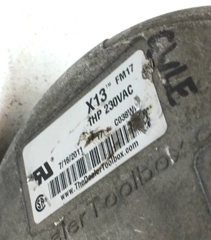 Genteq X13 FM17 5SME39SXL122 Blower Motor HD52AE137 1HP 230V CWLE used #MB996
