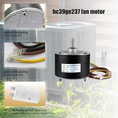 1/4 HP Condenser Fan Motor 1100 RPM 48 Frame 208-230V 1.4A for HVAC Systems