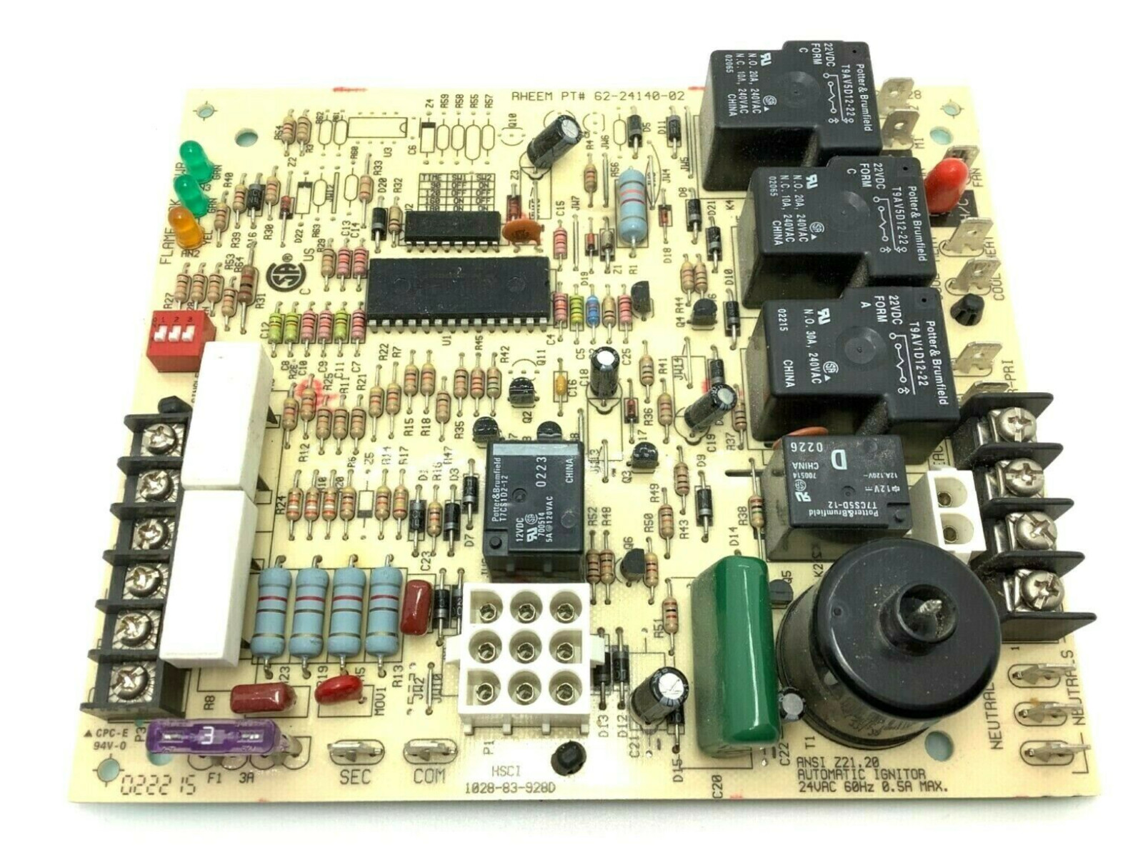 62-24140-02 RHEEM CONTROL BOARD 1028-83-928A 1028-928