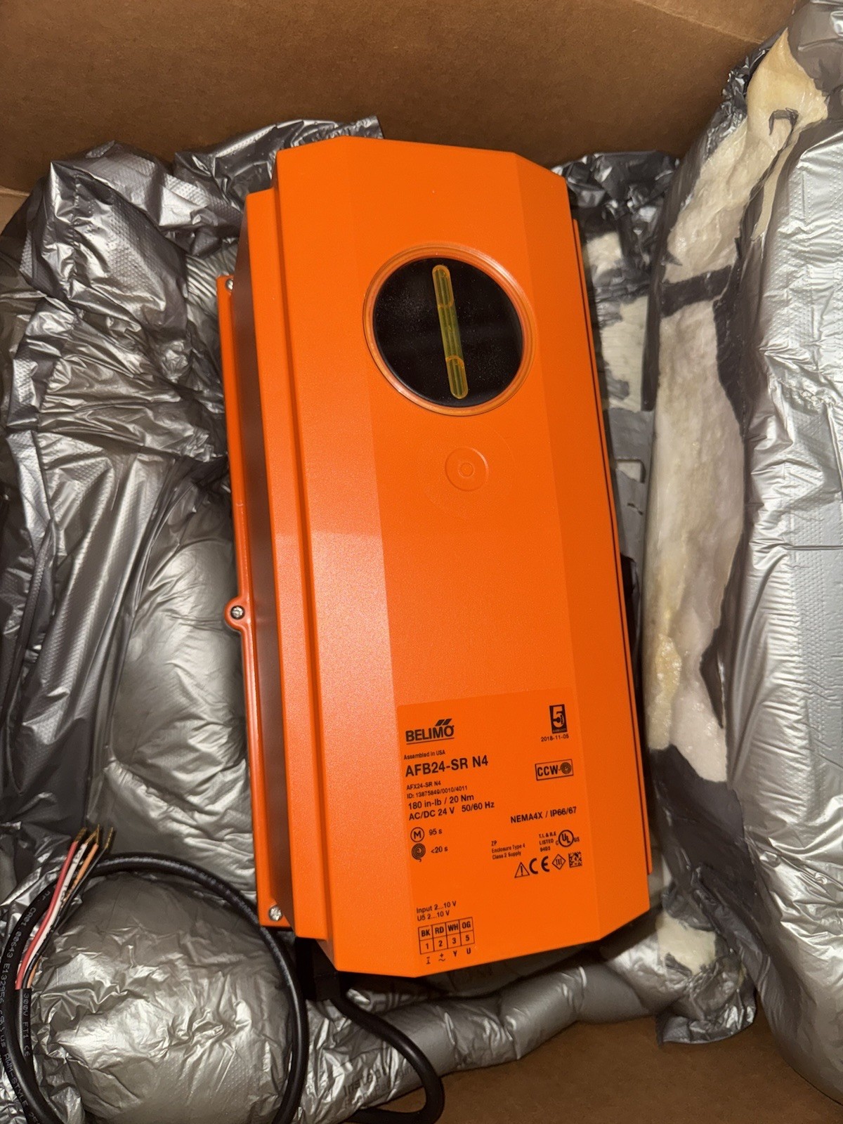 Belimo AFB24-SR N4 Spring Return Actuator | 24V AC/DC | NEMA 4X | BRAND NEW