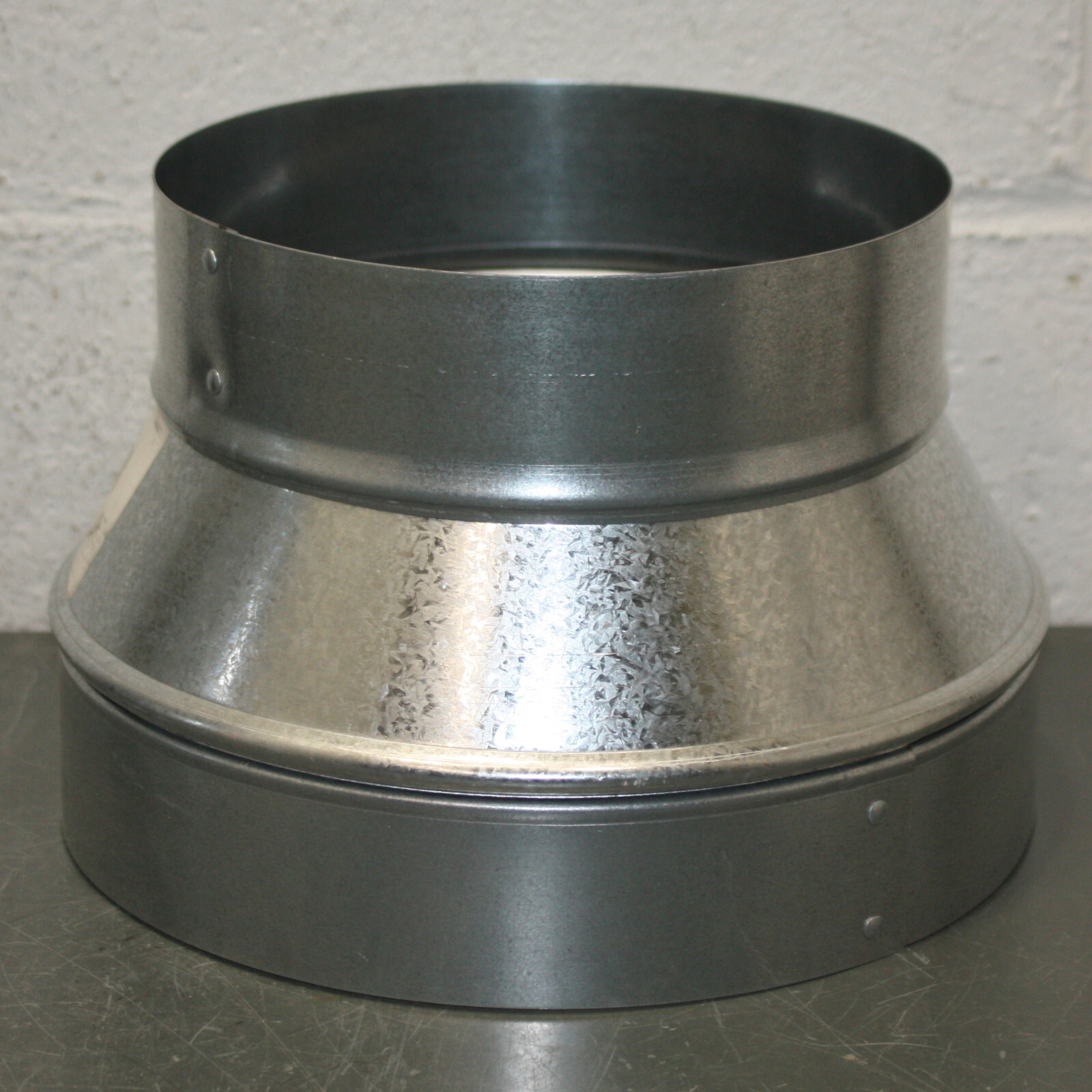 (14) Greenseam Round Reducer GRR9P7PGA24, 9″ to 7″ Duct, Galvanized Steel