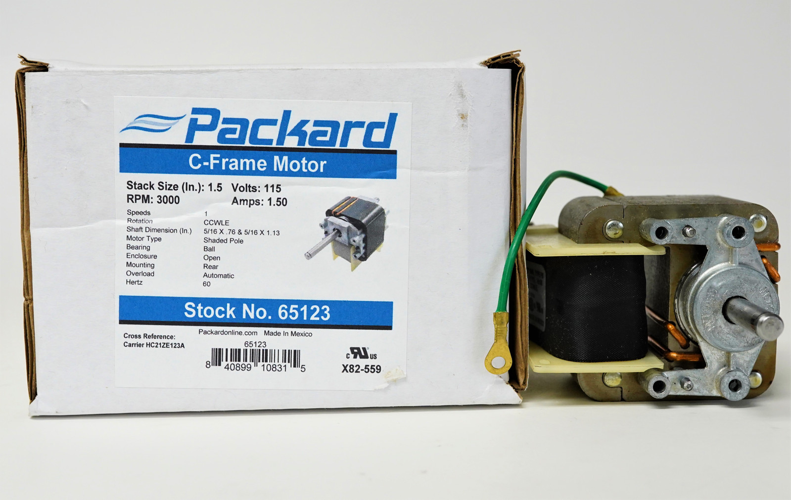 65123 Draft Inducer Furnace Blower Motor for Carrier HC21ZE123A Bryant Payne