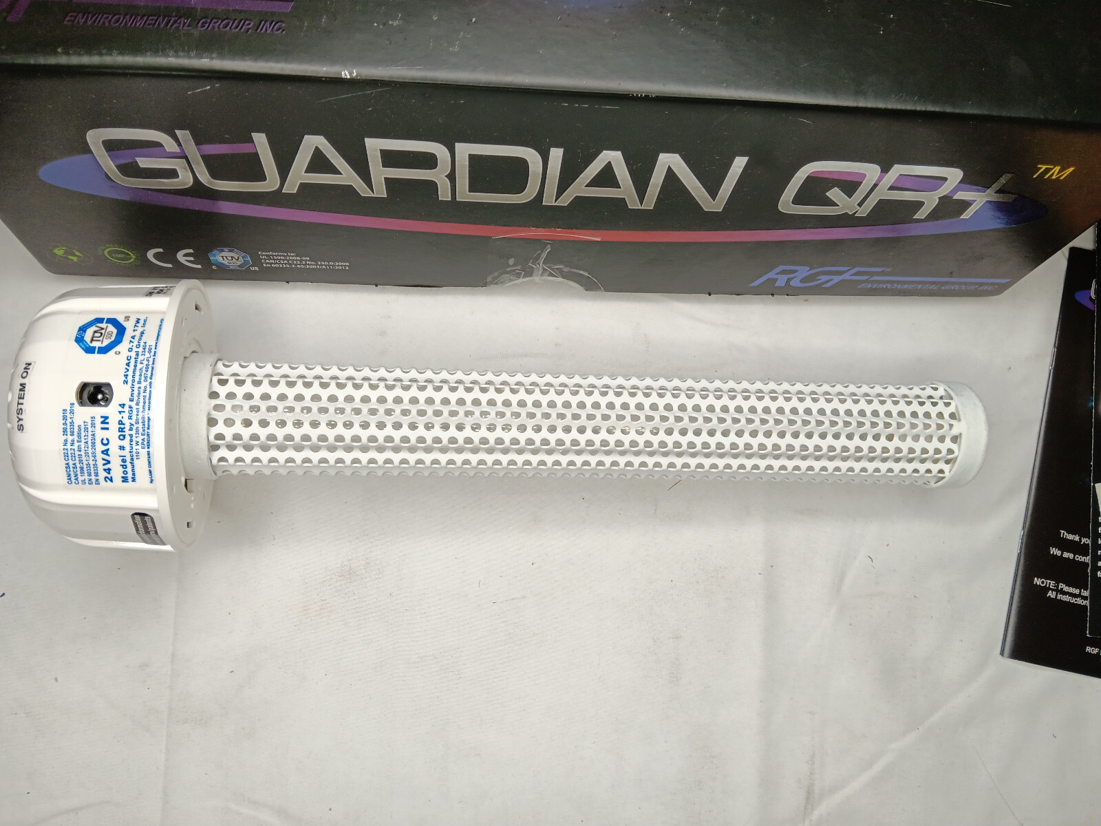 QRP-14 GUARDIAN AIR 14″ In-Duct Air Purification System