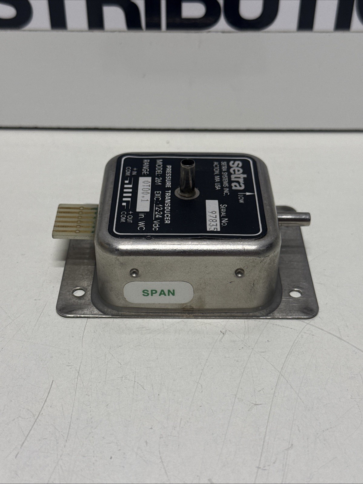SETRA 12/24VDC 0T00.1 WC PRESSURE TRANSMITTER Model 261