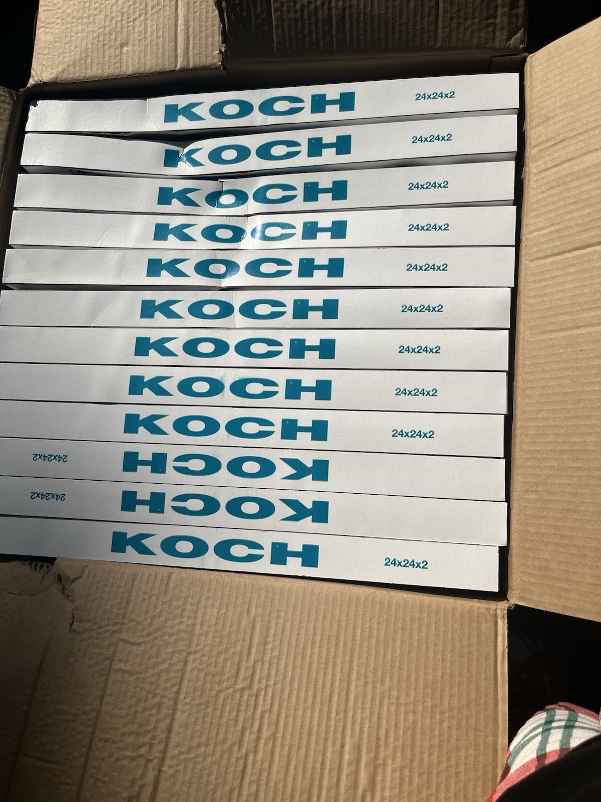 KOCH Multi-Pleat 24x24x2 MERV 8 Pleated Synthetic HVAC Filter, 12 Pack